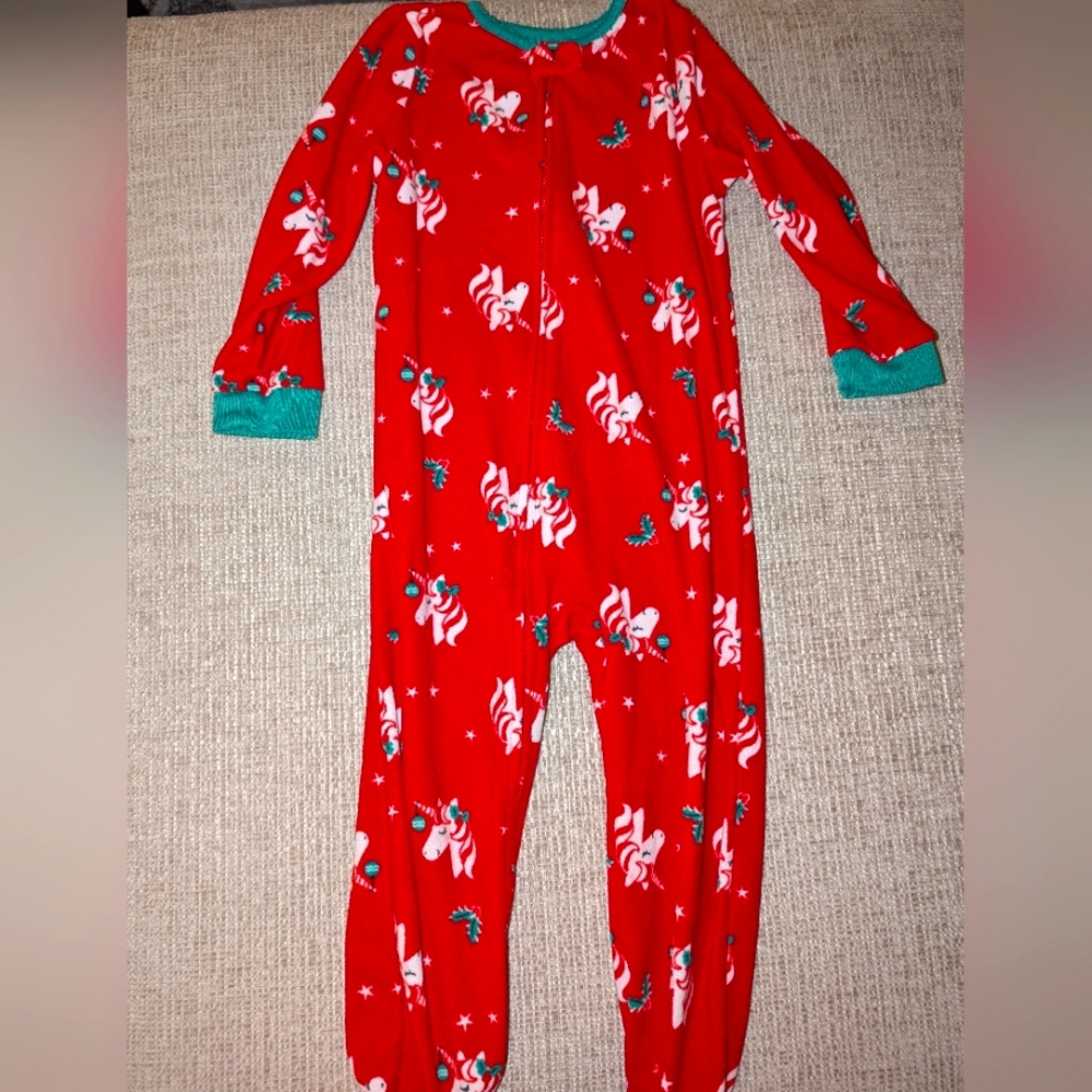 4T unicorn Christmas pajamas
